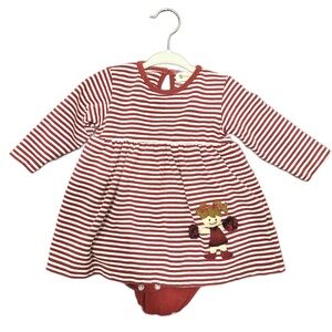 Baby Luigi Garnet Striped Cheer Dress 9M